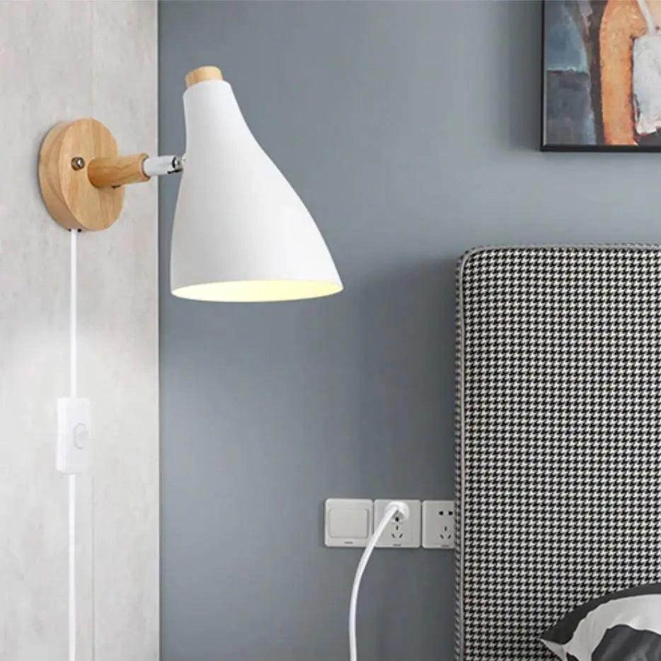 Majlene-Nordic-Plug-In-Wood-Wall-Lamp-BO-HA-1668080619.jpg Majlene - Nordic Plug in Wood Wall Sconce - Image 1