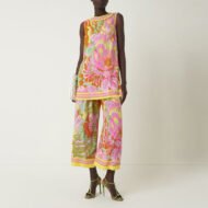 Colorful Floral Printed Sleeveless Holiday Two-piece Set - Image 2