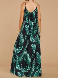 Loose Sleeveless Print Maxi Dress - Image 2