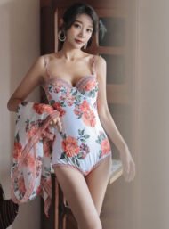 Flaxmaker 2Pack Floral Sexy One Piece Swimsuit and Cover Up - Image 15